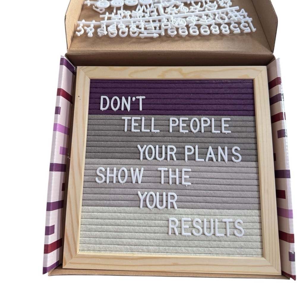 xo Sienna Felt Message Board 10x10 with Letters and Emojis